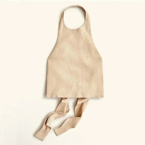 J.Crew Plus Size Tie back halter sweater tank in Heather Almond Size 3X NWT